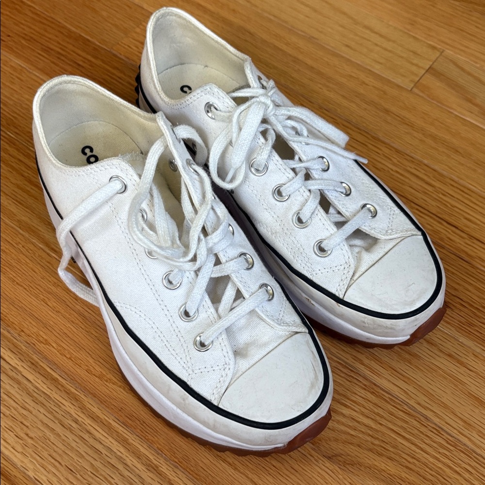Converse Run Star White Canvas Sneakers